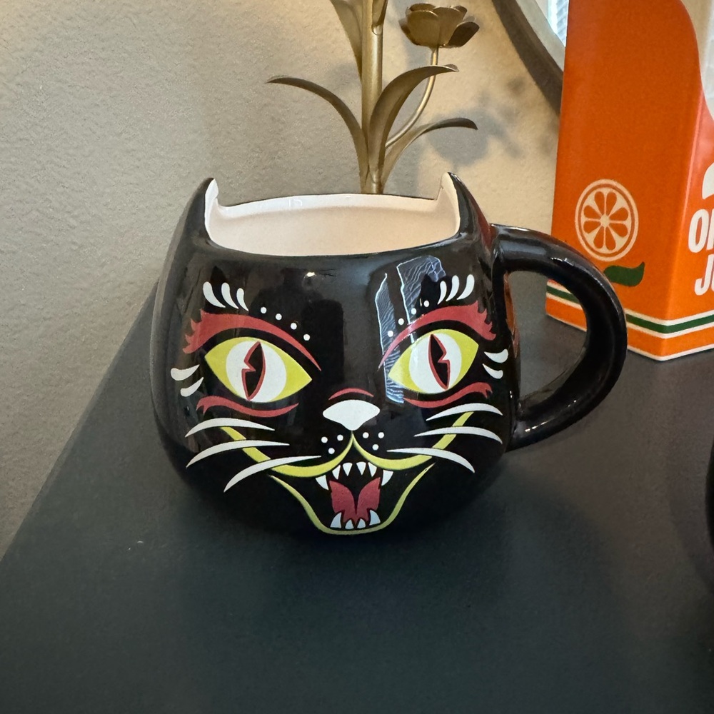 Paper Source Black Cat Mug